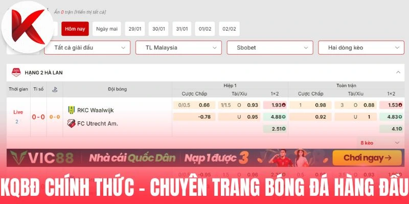 KQBĐ chính thức - Chuyên trang bóng đá hàng đầu